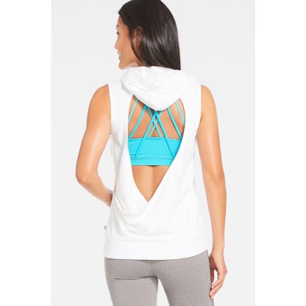 NWOT Fabletics Hooded Zip Up Open Back Vest